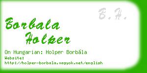borbala holper business card