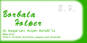 borbala holper business card